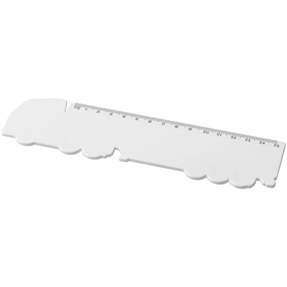 Tait liniaal van 15 cm in de vorm van een vrachtwagen van gerecycled plastic