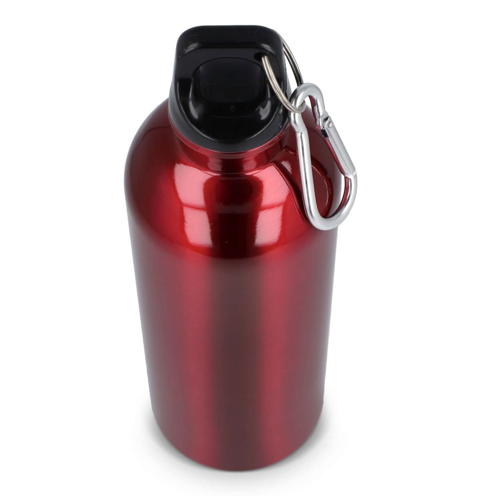 Gerecycled RVS Enkelwandige fles met Karabijnhaak 500ml