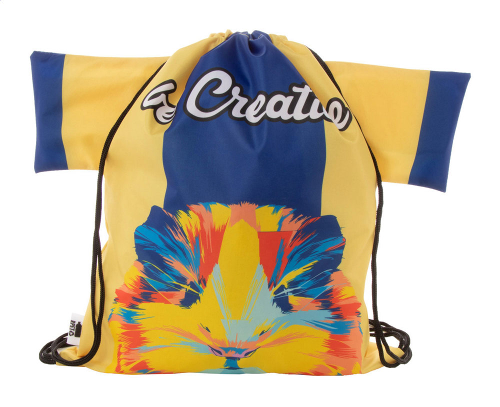 CreaDraw T RPET - custom made trekkoord tas - kopen of bedrukken - zwart/wit