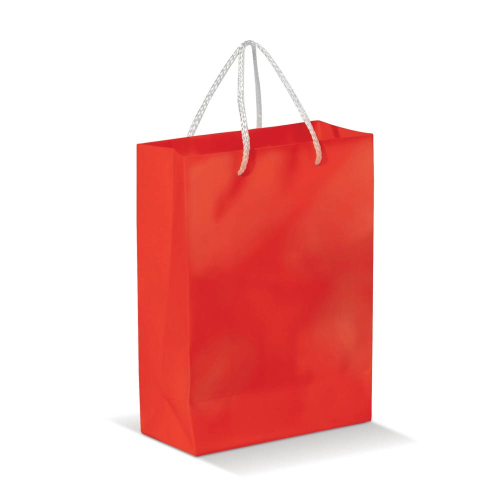 Draagtas papier groot 200g/m2 - voor bedrijven en relatiegeschenken - rood