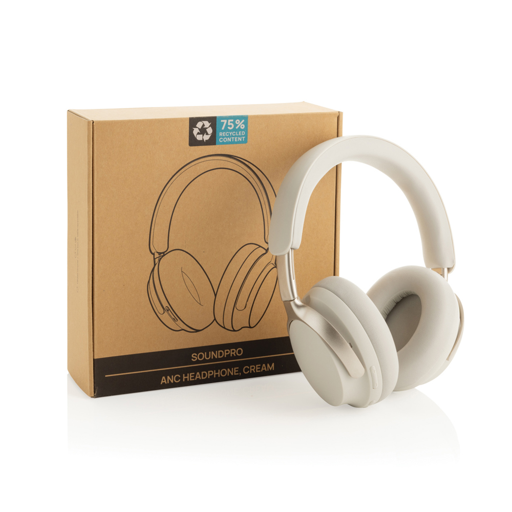 Soundpro RCS gerecycled plastic ANC-hoofdtelefoon