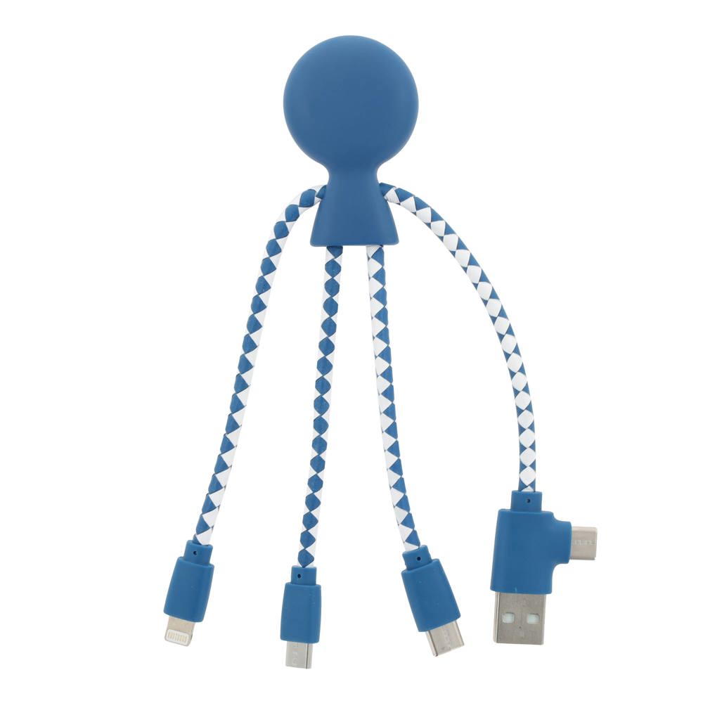 2081 | Xoopar Mr. Bio Charging cable - bedrukt of onbedrukt verkrijgbaar - Blauw