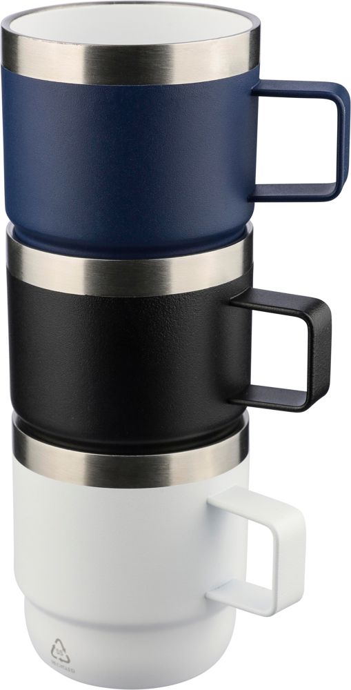 Gerecycled roestvrijstalen dubbelwandige drinkbeker (180 ml) Lilia