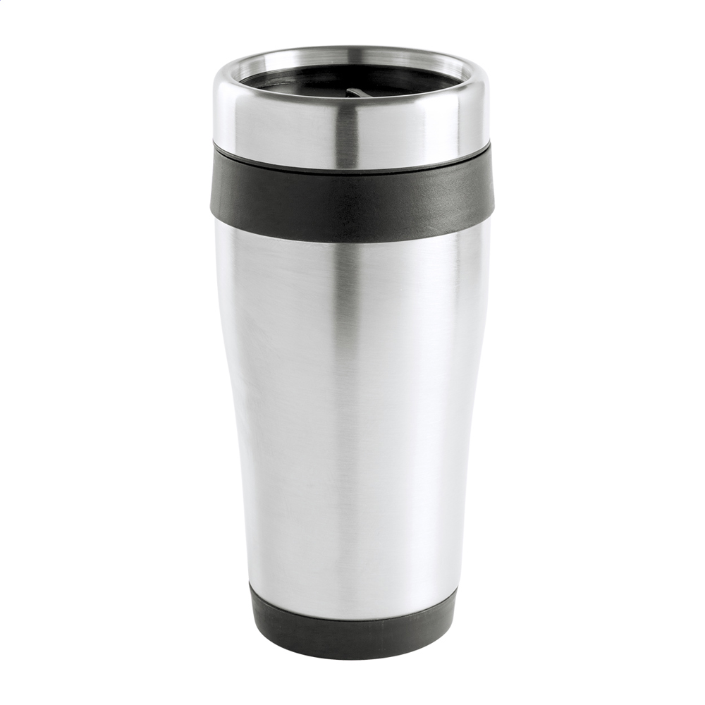 Caprol - thermo beker - kopen of bedrukken - zwart/zilver