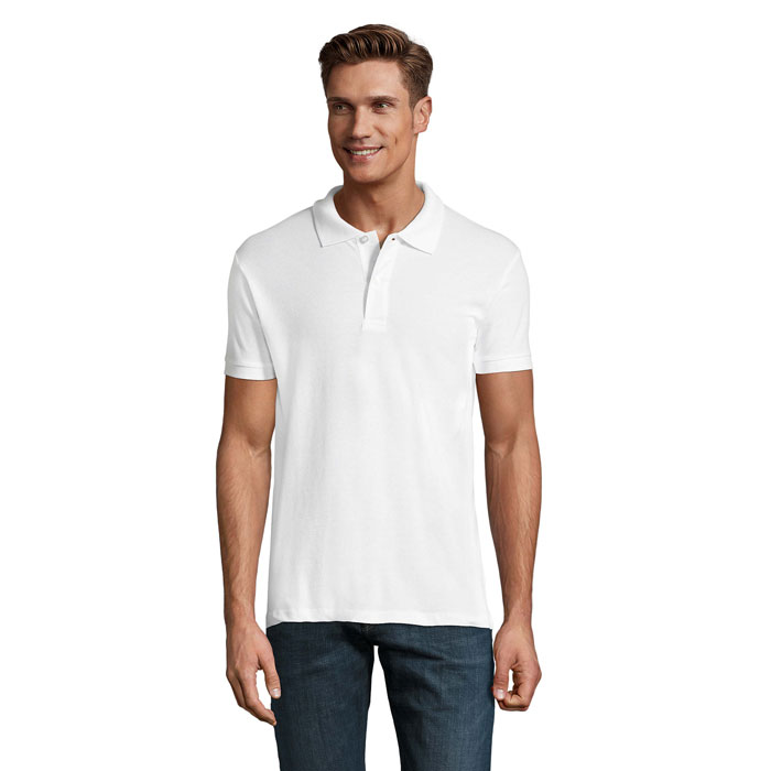 PERFECT MEN - PERFECT HEREN Polo 180g - voor bedrijven en relatiegeschenken - wit