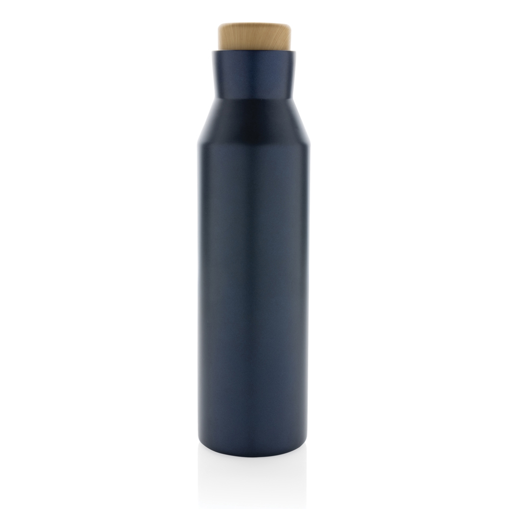 Gaia RCS-gecertificeerde gerecyclede rvs vacuümfles - kopen of bedrukken - blauw (± PMS 8781 C)