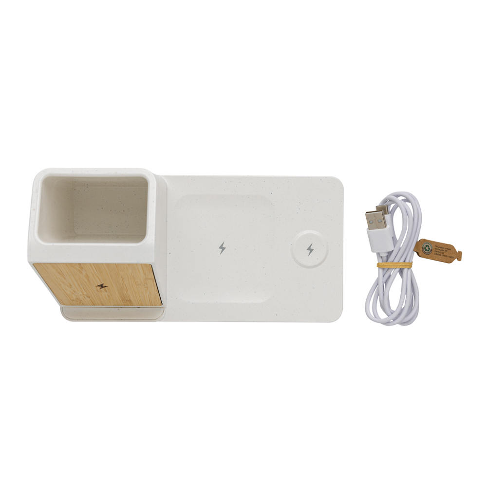 Ontario RCS gerecycled plastic & bamboe 15W 3 in 1 lader