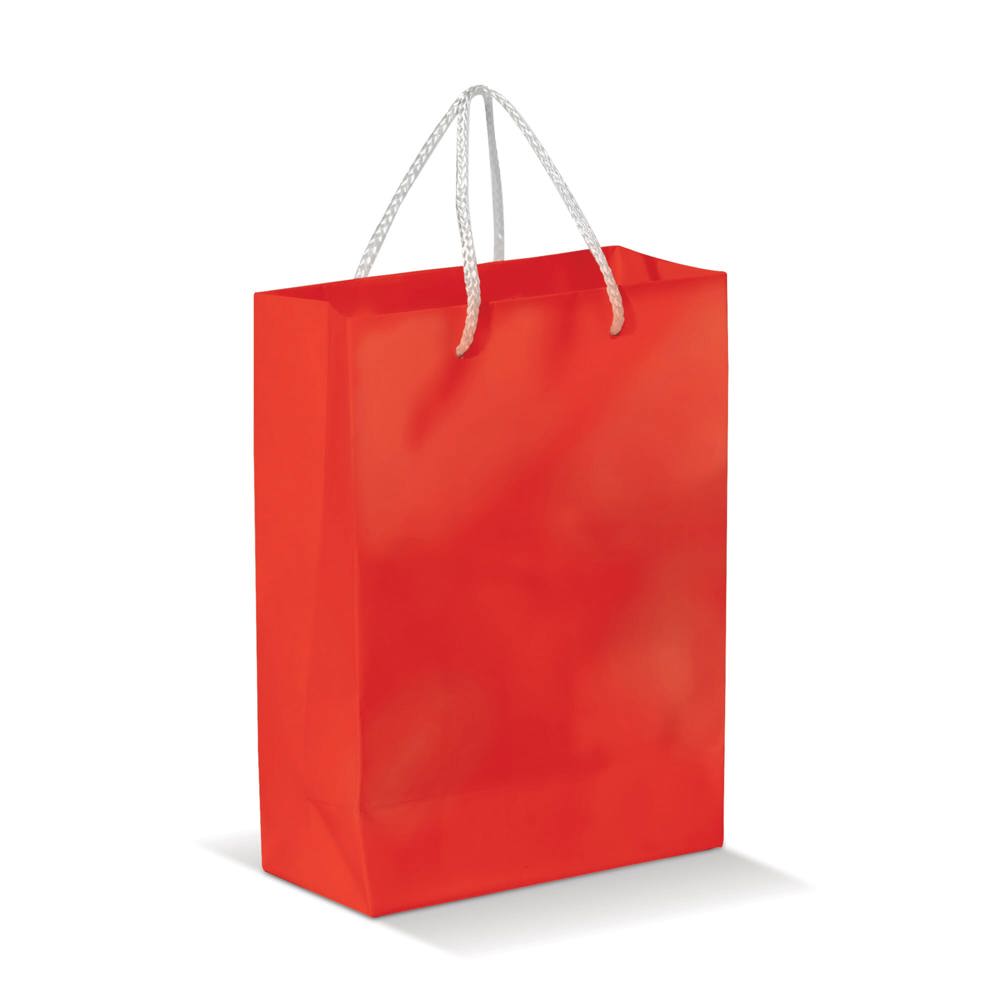 Draagtas papier klein 200g/m2 - kopen of bedrukken - Rood