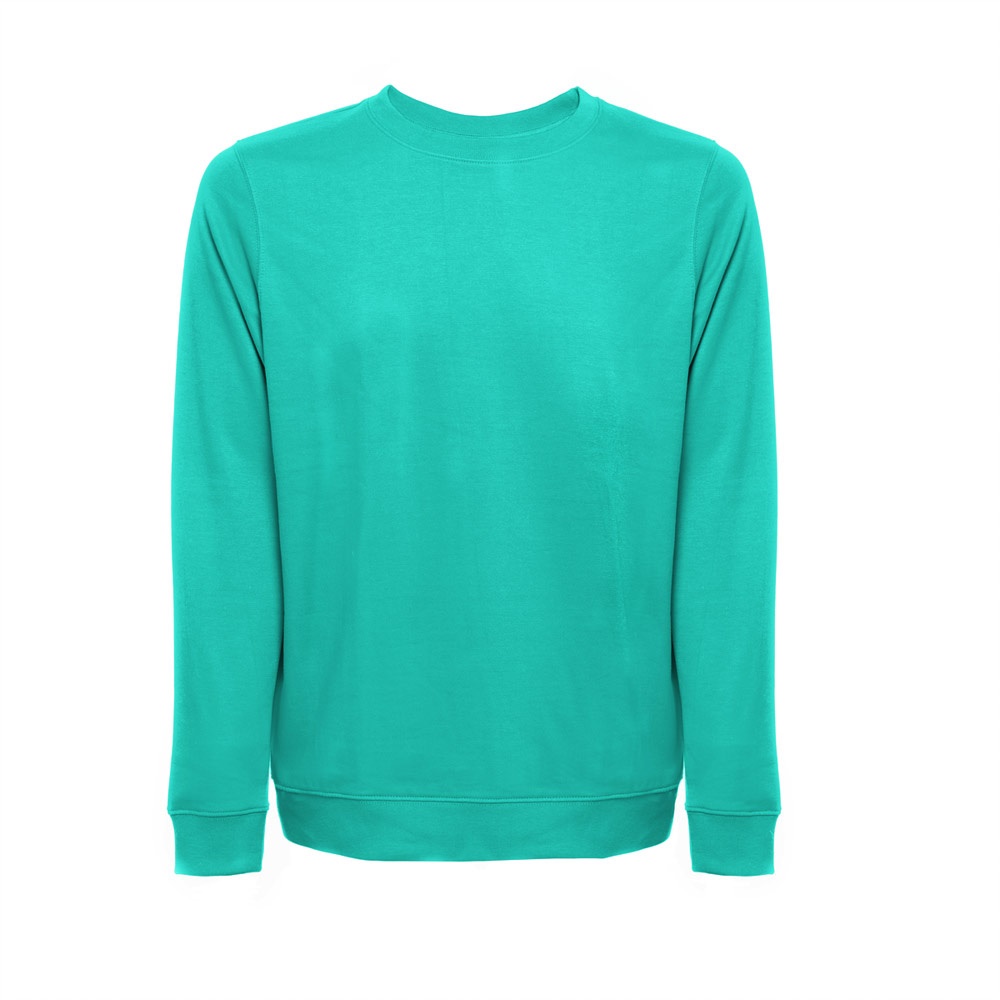 THC COLOMBO. Sweatshirt (unisex) in Italiaanse badstof zonder sluiting - voor bedrijven en relatiegeschenken - Turkoois groen