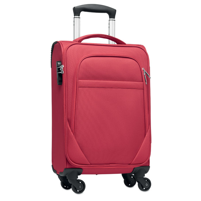 VOYAGE - 600D RPET Zachte trolley - bedrukt of onbedrukt verkrijgbaar - rood