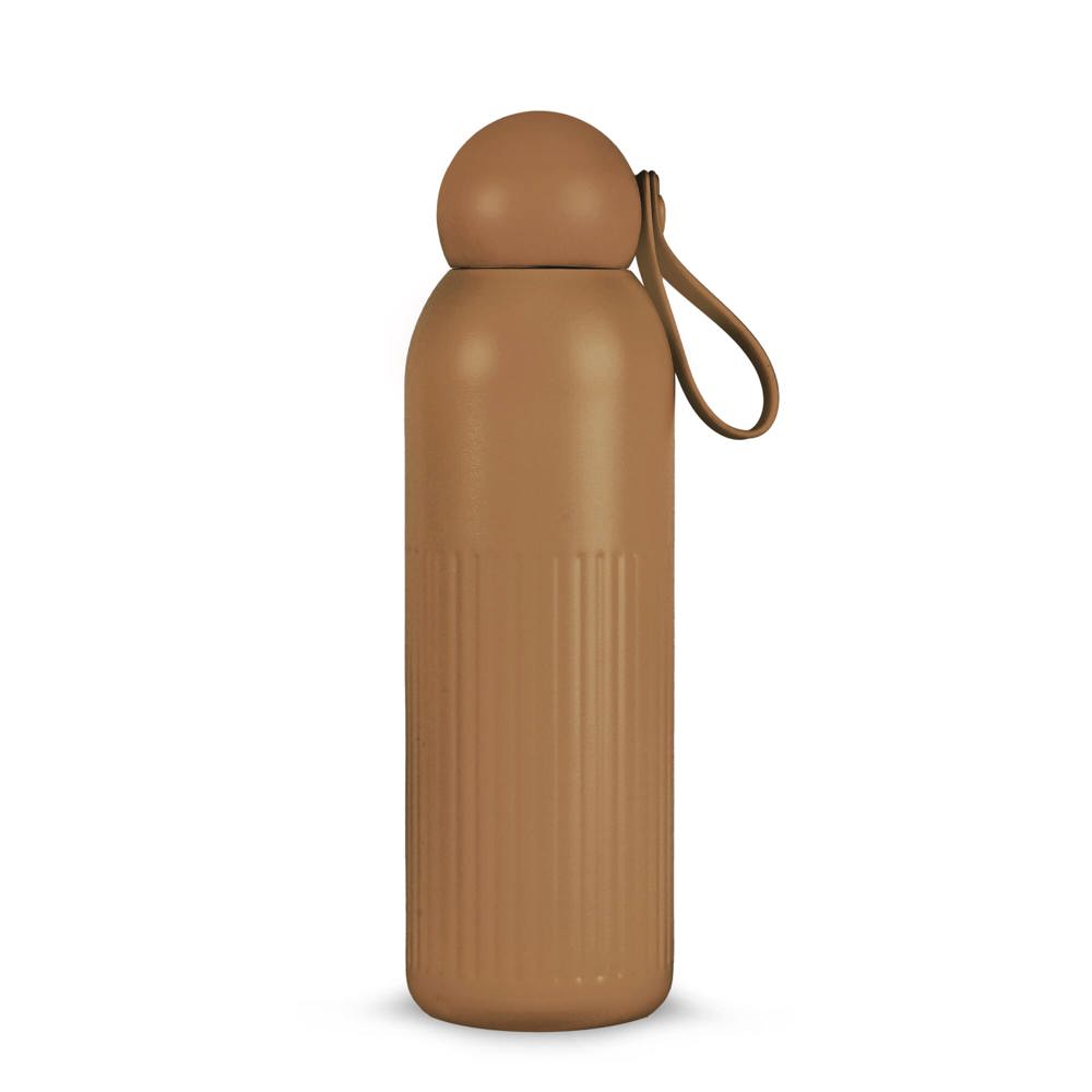 Sagaform Tekla stalen fles (gerecycled) 500 ml - kopen of bedrukken - Bruin