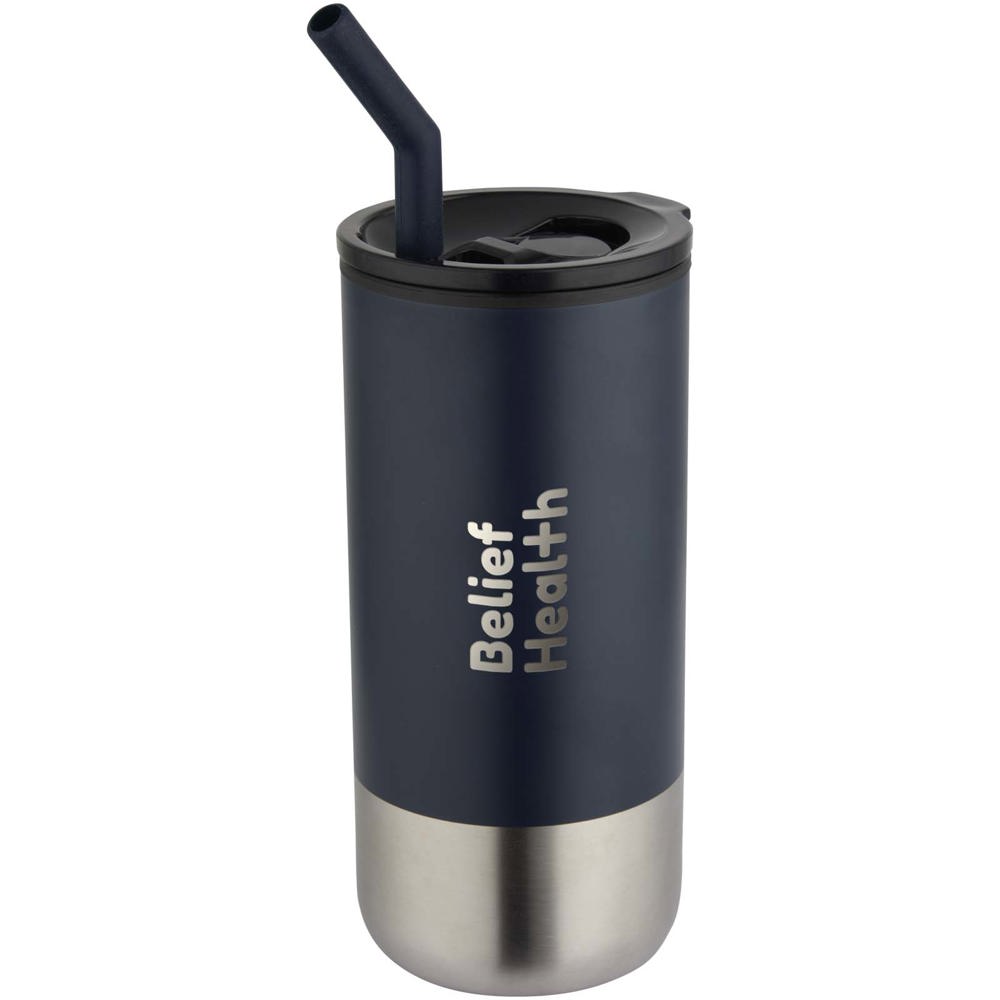 Grayson 480 ml RCS gerecycleerde geïsoleerde beker met rietje