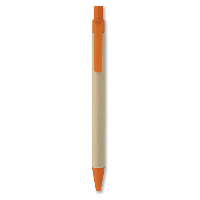 CARTOON - Balpen van papier/maïs - bedrukt of onbedrukt verkrijgbaar - oranje
