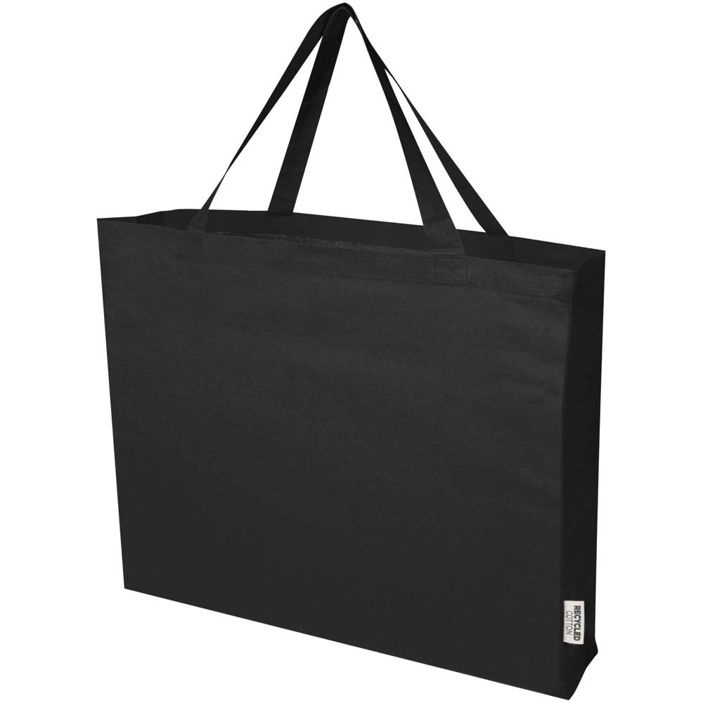 Odessa draagtas van 220 g/m² GRS gerecycled katoen 40L - voor bedrijven en relatiegeschenken - Zwart