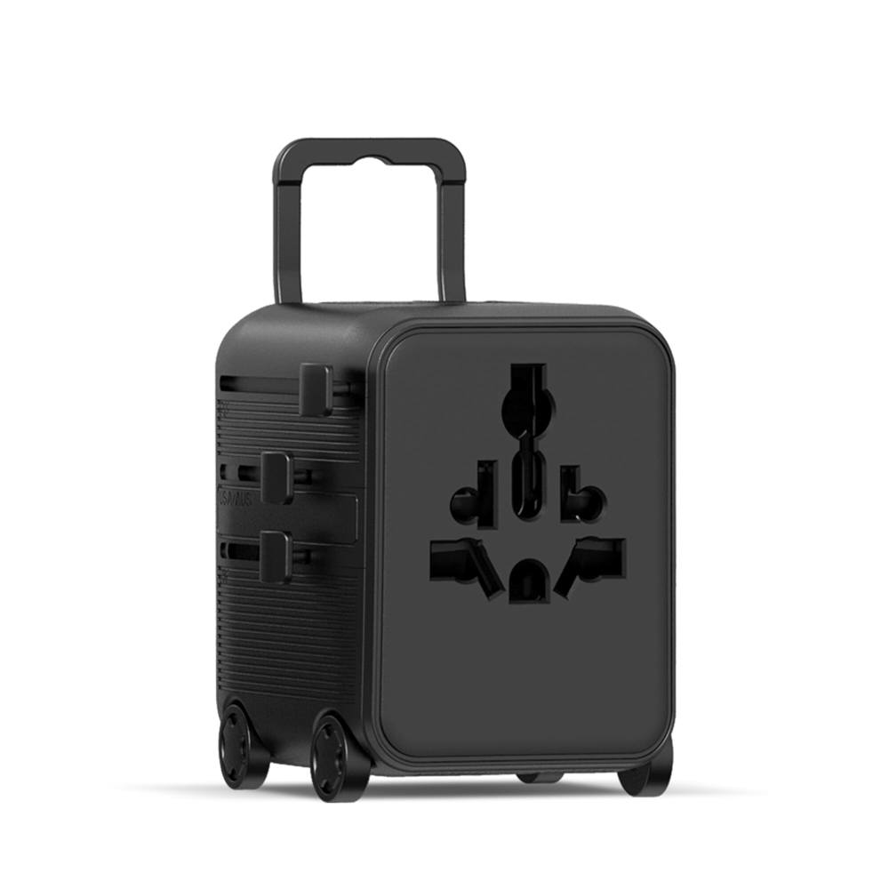Xoopar Luggie GaN Wereldstekker Trolley - met logo of onbedrukt bestellen - zwart