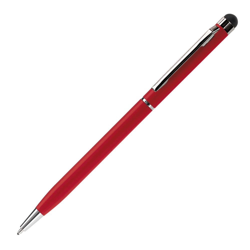 Balpen stylus metaal - bedrukt of onbedrukt verkrijgbaar - rood