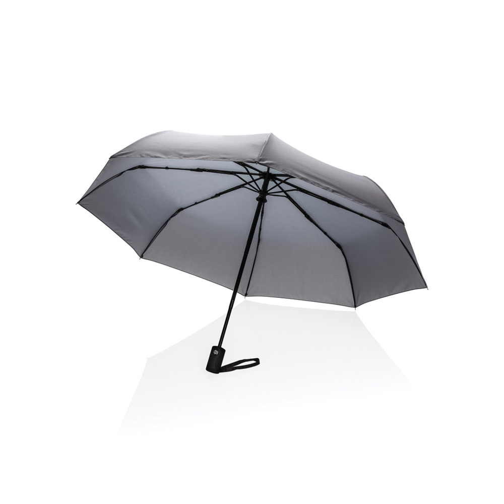 21" Impact AWARE™ RPET 190T auto open/dicht paraplu - voor bedrijven en relatiegeschenken - antraciet (± PMS Cool Grey 11)