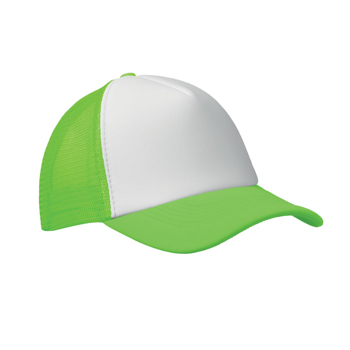 BUBBLE - 5 PANELEN TRUCKER PET - voor bedrijven en relatiegeschenken - Neon Groen