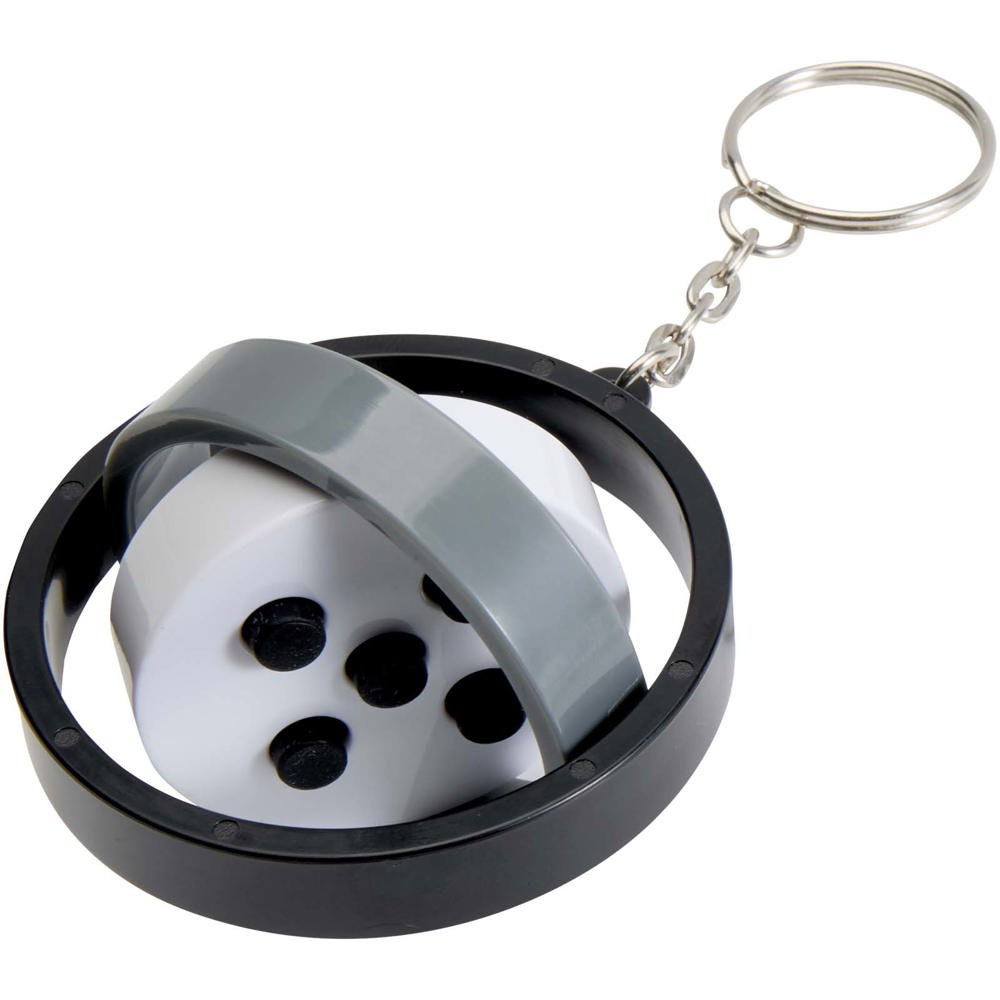 Spinx sleutelhanger van gerecycled plastic met gyroscoopspeeltje