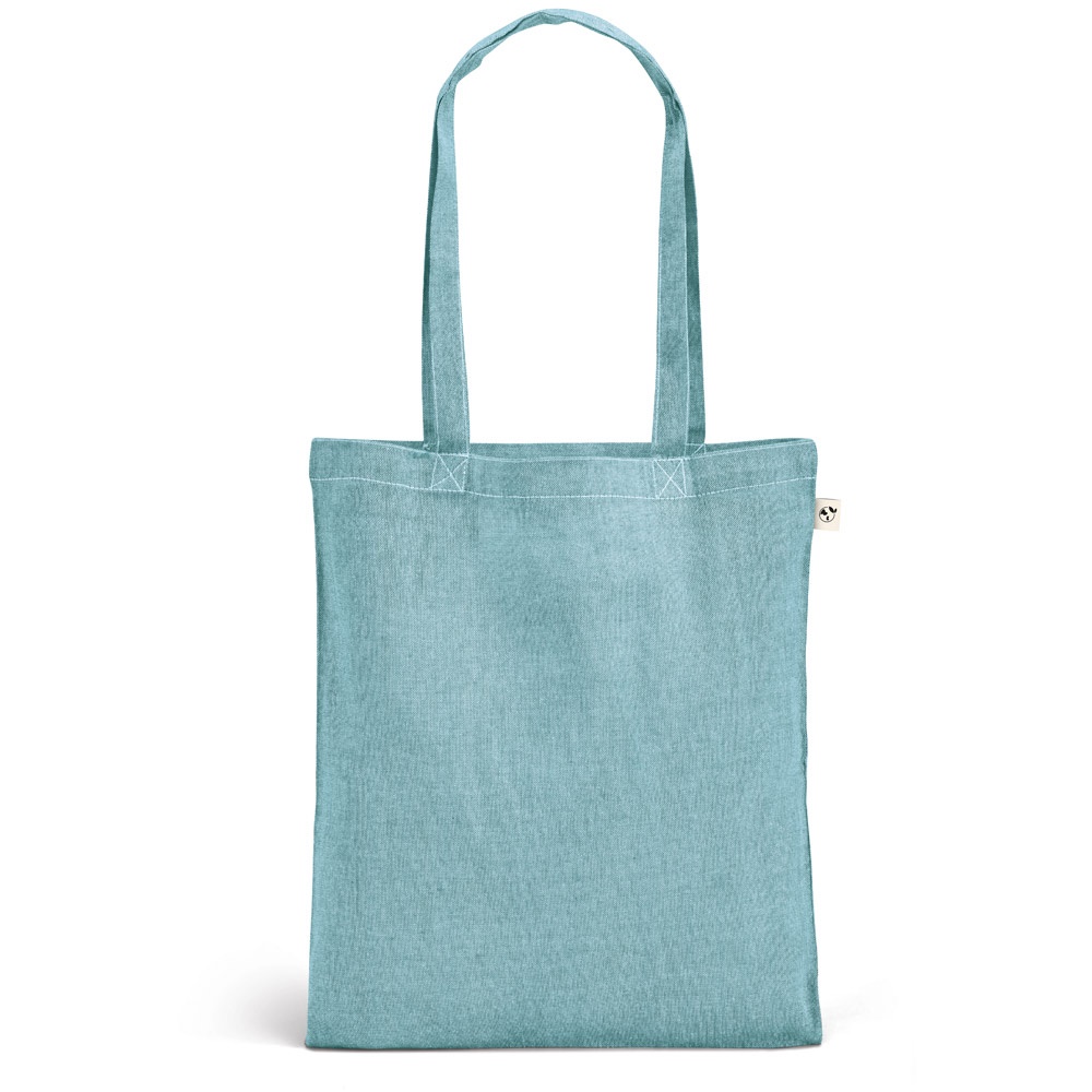 RYNEK. Tas met gerecycled katoen (70%), polyester (30% rPET) (140 g/m²) - voor bedrijven en relatiegeschenken - Licht blauw