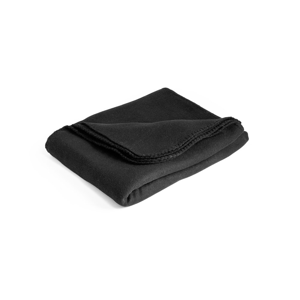 GALLIOT. Pooldeken (180 g/m²) van gerecycled polyester (100% rPET) - met logo of onbedrukt bestellen - Zwart