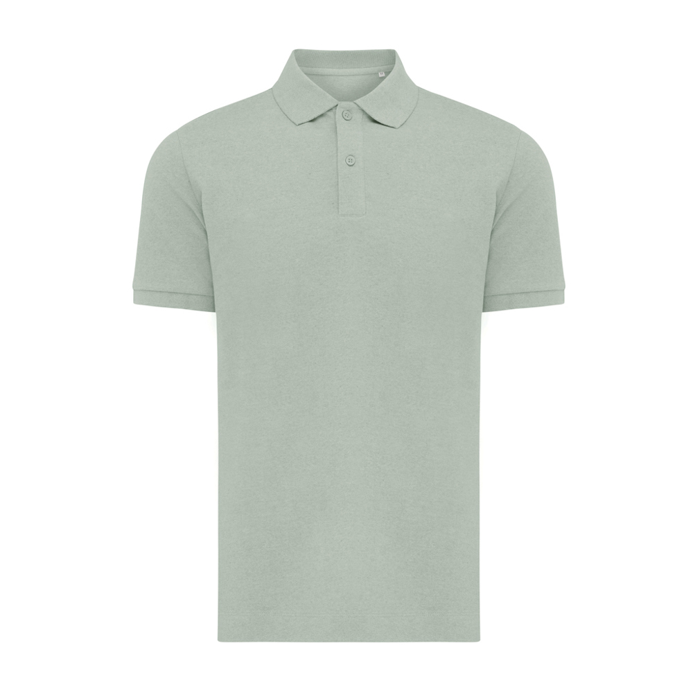 IQONIQ Yosemite gerecycled katoen pique polo - met logo of onbedrukt bestellen - iceberg green (± PMS 15-5205 TCX)