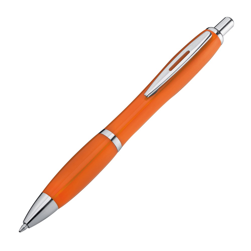 Kunststof pet met metalen clip - met logo of onbedrukt bestellen - oranje