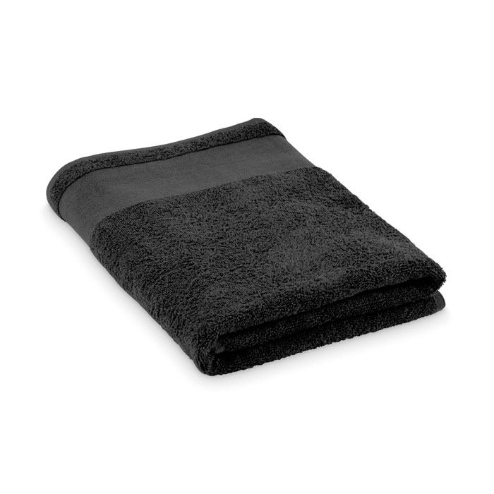 ISLAND 70 - Katoenen badhanddoek - voor bedrijven en relatiegeschenken - zwart