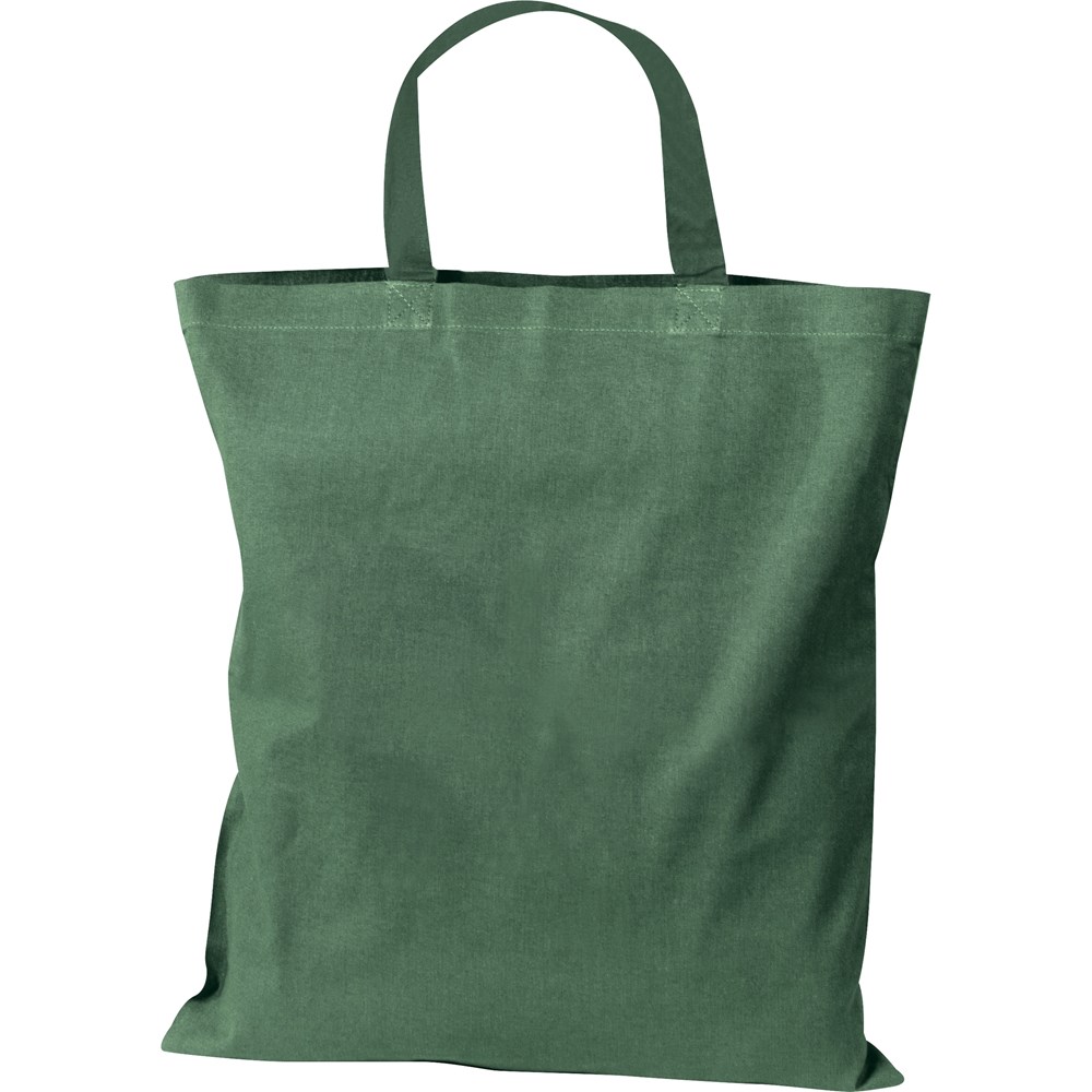 Katoenen tas met korte hengsels - voor bedrijven en relatiegeschenken - antraciet