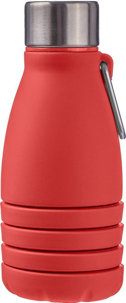 Siliconen opvouwbare drinkfles 550 ml Erin - met logo of onbedrukt bestellen - rood