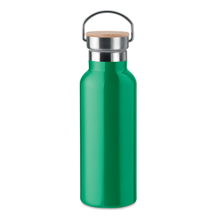 HELSINKI - Dubbelwandige fles 500ml - voor bedrijven en relatiegeschenken - groen