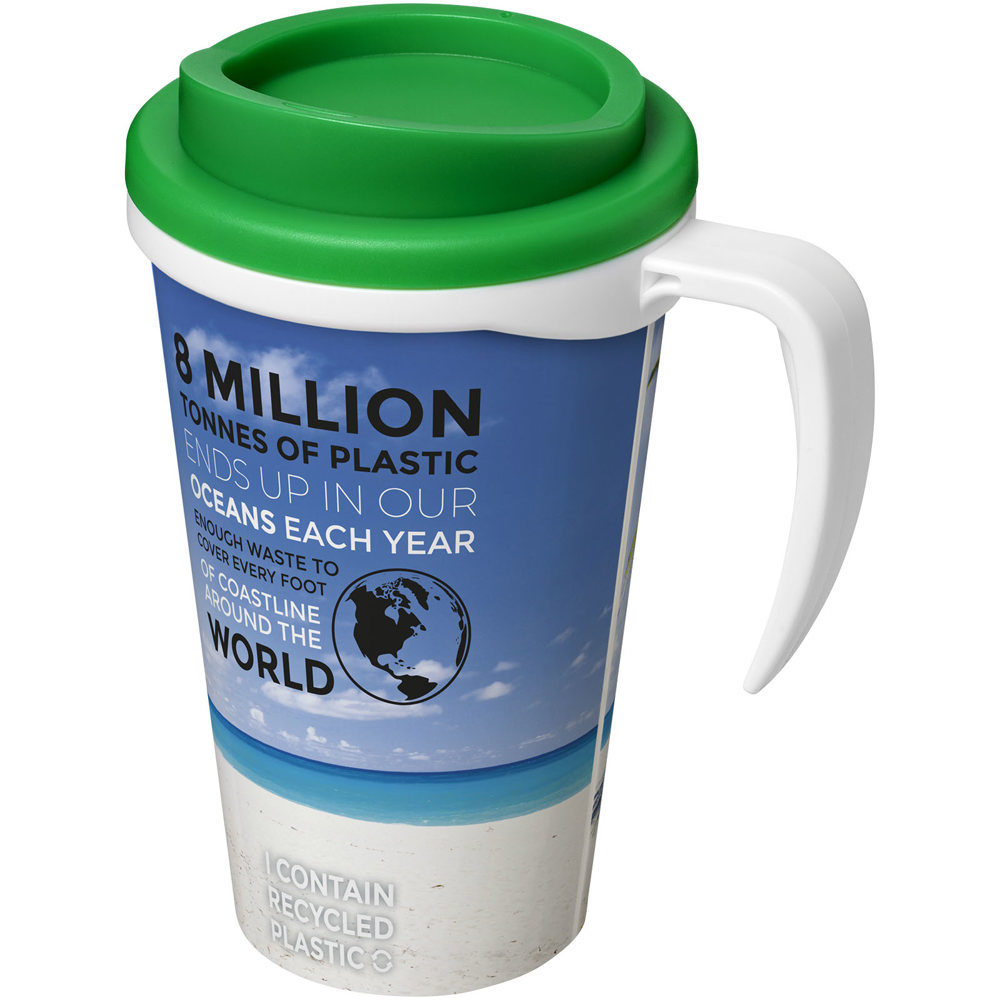 Brite Americano® grande 350 ml geïsoleerde beker - voor bedrijven en relatiegeschenken - Wit, Groen
