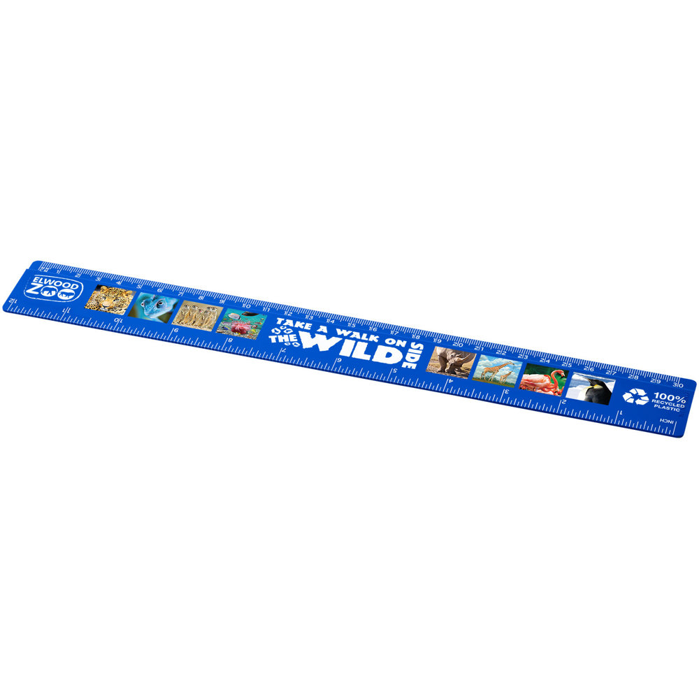 Refari liniaal van 30 cm van gerecycled plastic