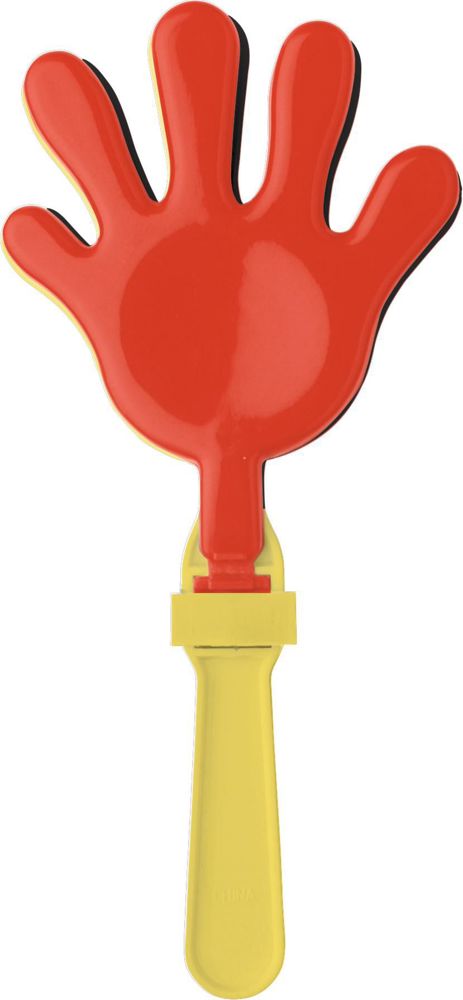 PP handenklapper Boris - voor bedrijven en relatiegeschenken - zwart/geel/rood