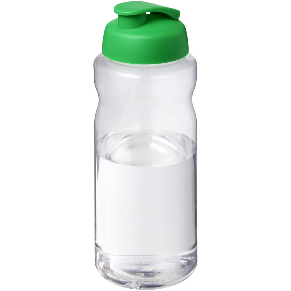 H2O Active® Big Base 1 l drinkfles met klapdeksel - met logo of onbedrukt bestellen - groen