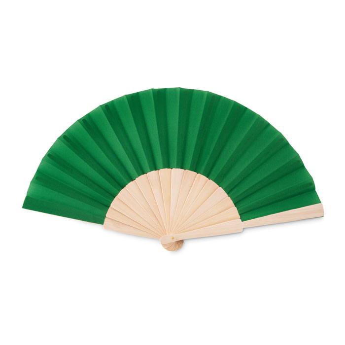 FANNY WOOD - Waaier hout/polyester - kopen of bedrukken - Groen