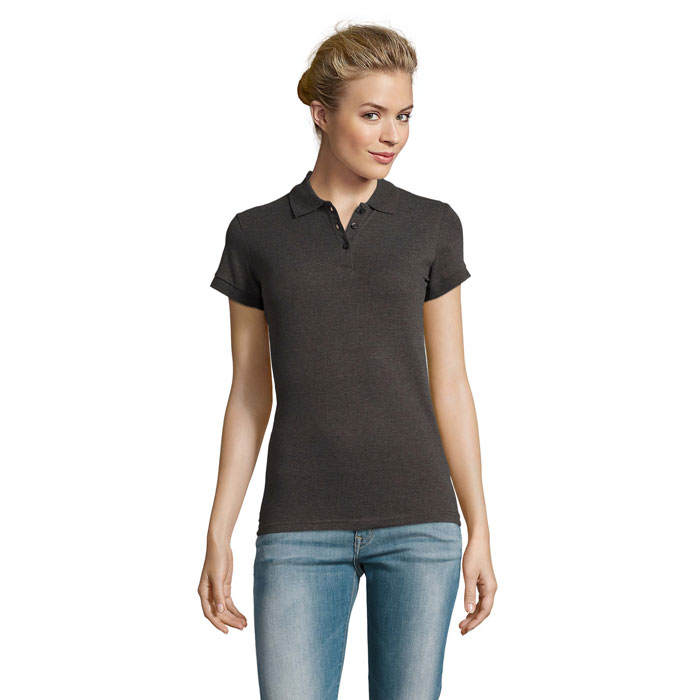 PERFECT WOMEN - PERFECT dames polo 180g - kopen of bedrukken - Charcoal Melange