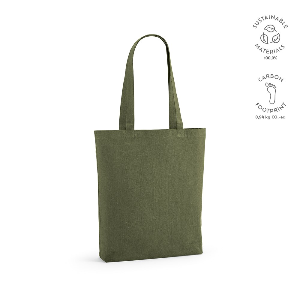 Logan boodschappentas gerecycled katoen 280 gsm - voor bedrijven en relatiegeschenken - Legergroen