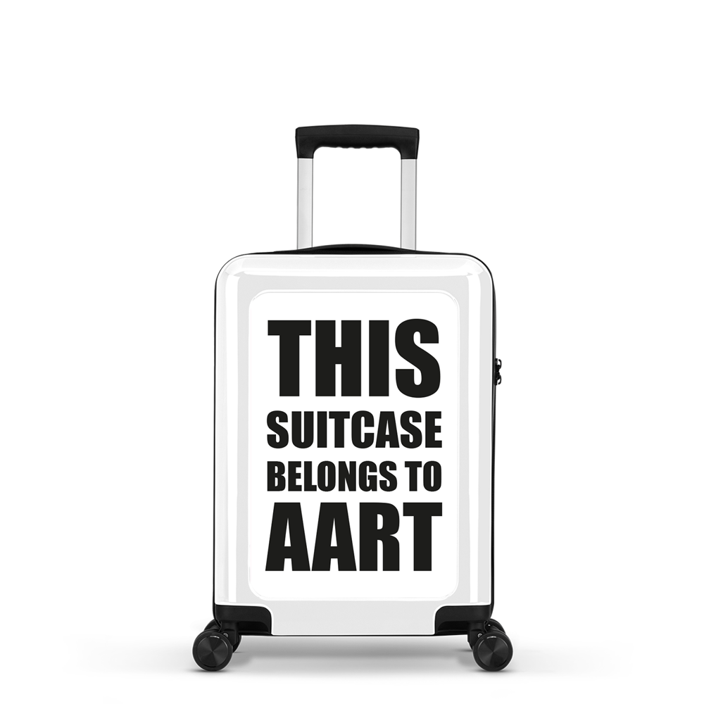 STICKERCASE® 20" Handbagage wit - met gepersonaliseerde sticker en/of individuele namen
