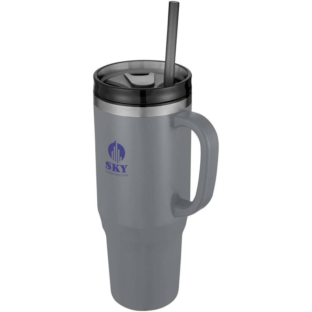 Melbourne 1200 ml RCS-gecertificeerde geïsoleerde beker met rietje