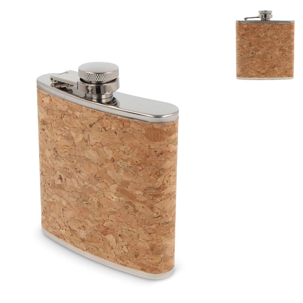 Heupfles kurk 170ml - voor bedrijven en relatiegeschenken
