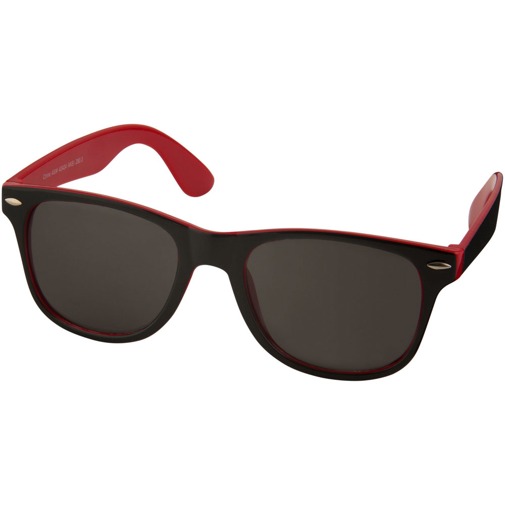 Sun Ray zonnebril – colour pop - kopen of bedrukken - Rood, Zwart
