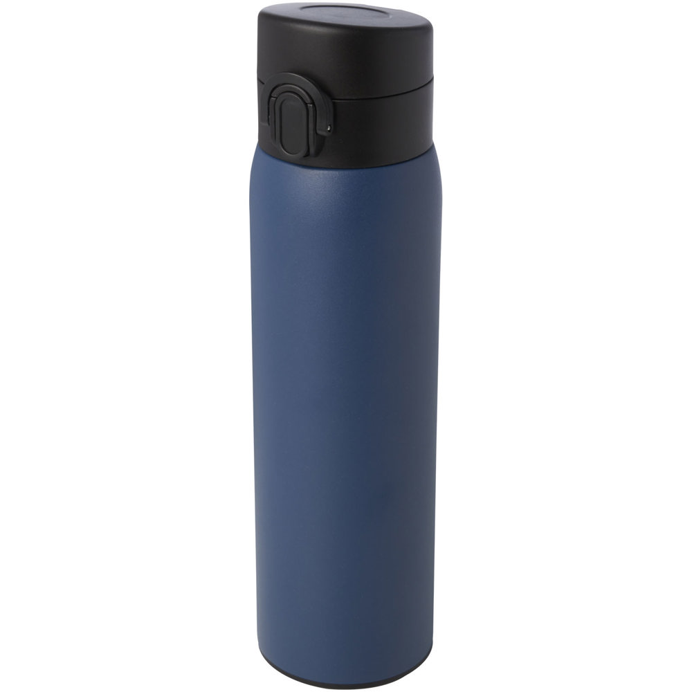 Sika 450 ml geïsoleerde fles van RCS-gecertificeerd gerecycled roestvrij staal - met logo of onbedrukt - Oceaanblauw