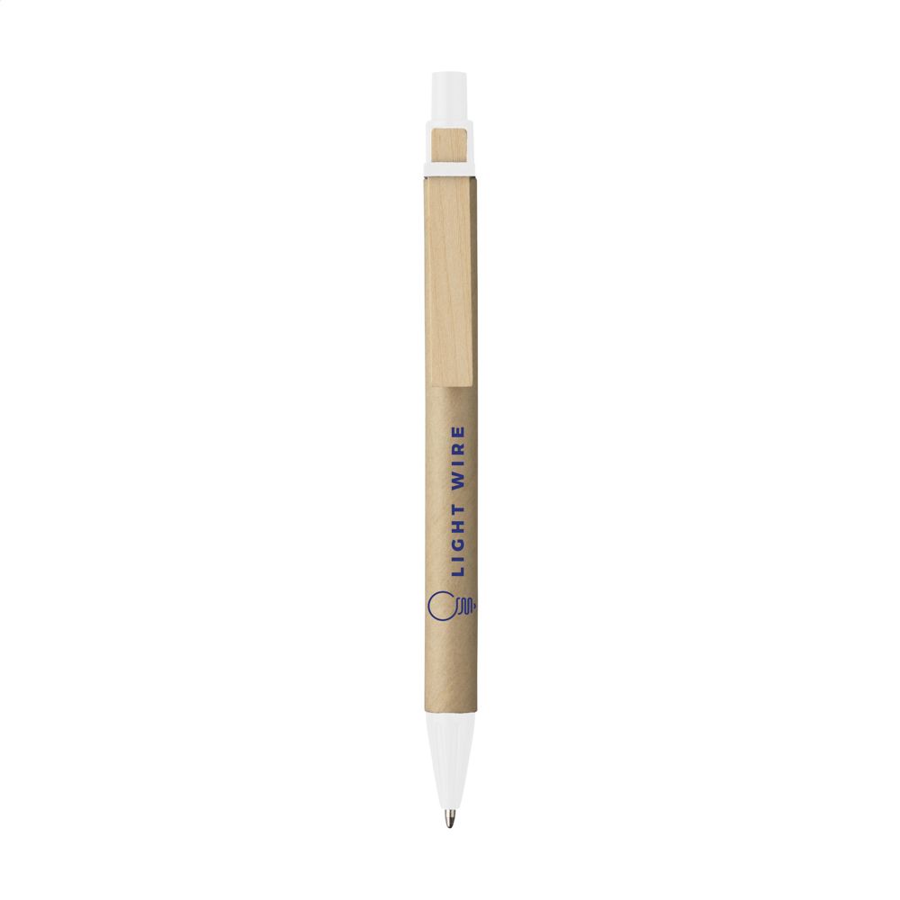 PaperWrite kartonnen pen - met logo of onbedrukt bestellen - Wit