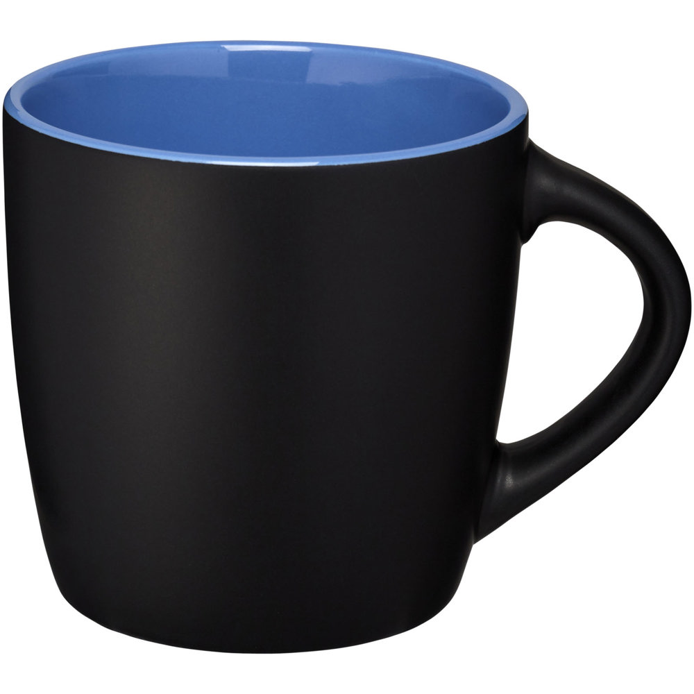 Riviera 340 ml keramische mok - voor bedrijven en relatiegeschenken - Zwart, Blauw