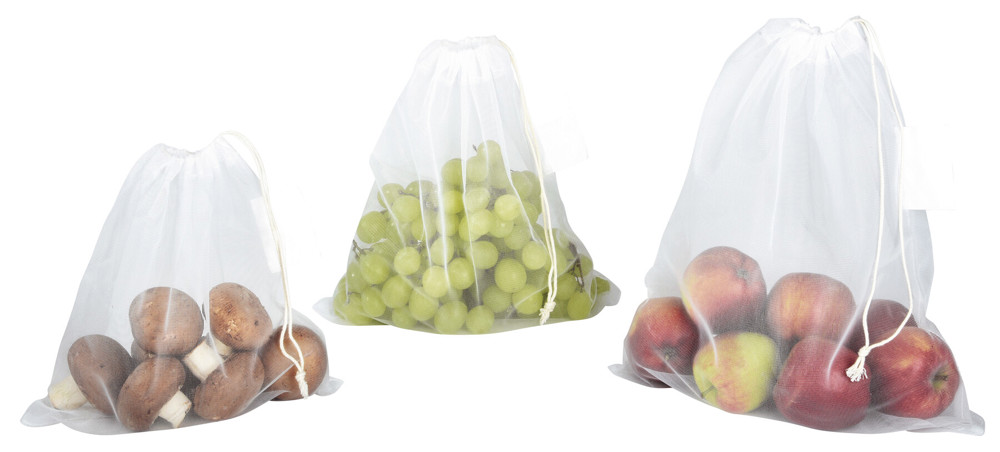 BLUE PLANET SET - Groente en fruit nettasjes set - voor bedrijven en relatiegeschenken