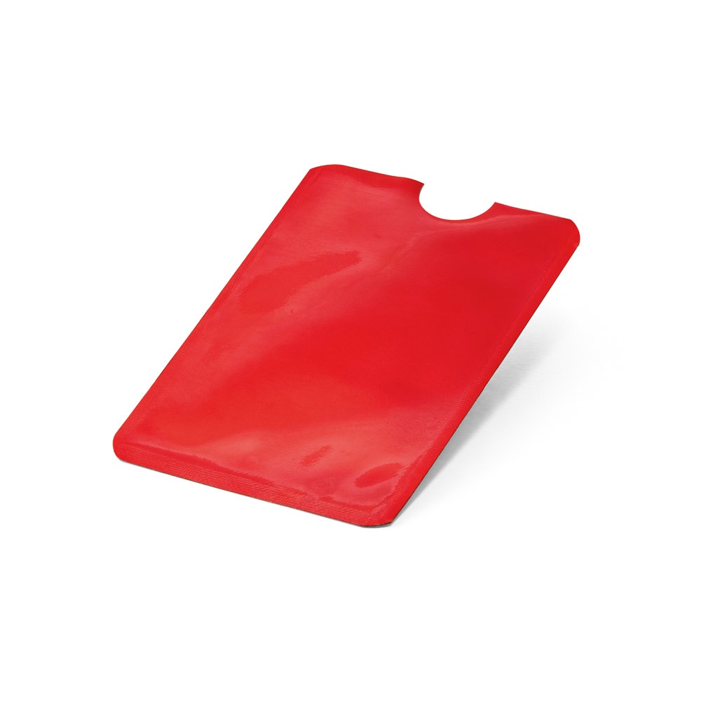 MEITNER. RFID-blokkerende aluminium kaarthouder - met logo of onbedrukt bestellen - rood