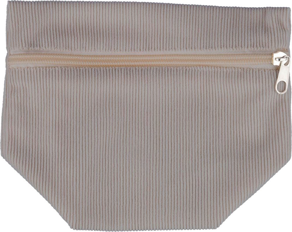 Corduroy toilettasje Tia - met logo of onbedrukt bestellen - Grijs