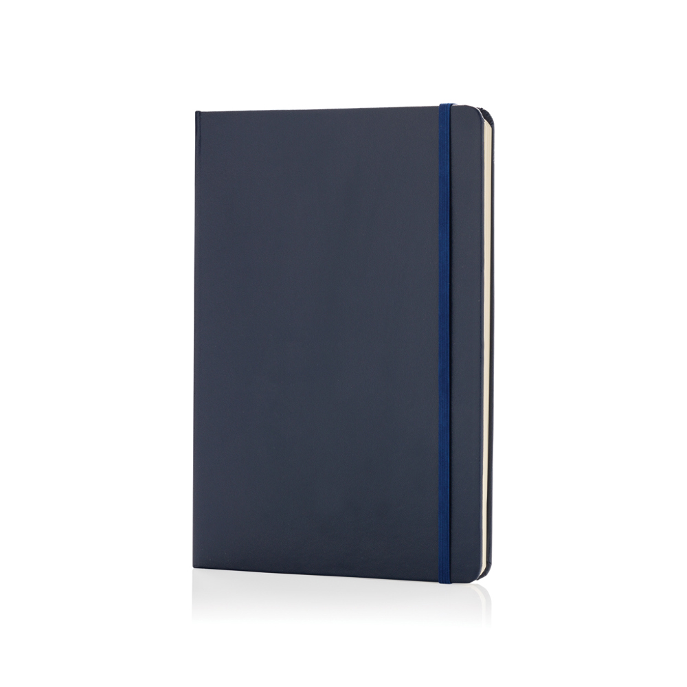 A5 hardcover notitieboek - bedrukt of onbedrukt verkrijgbaar - donkerblauw (± PMS 282)