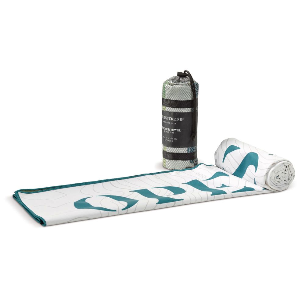 Sneldrogende outdoor handdoek met custom-made print en tas - kopen of bedrukken